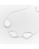 Florence Armband aus Zirkoniumoxid-Silber