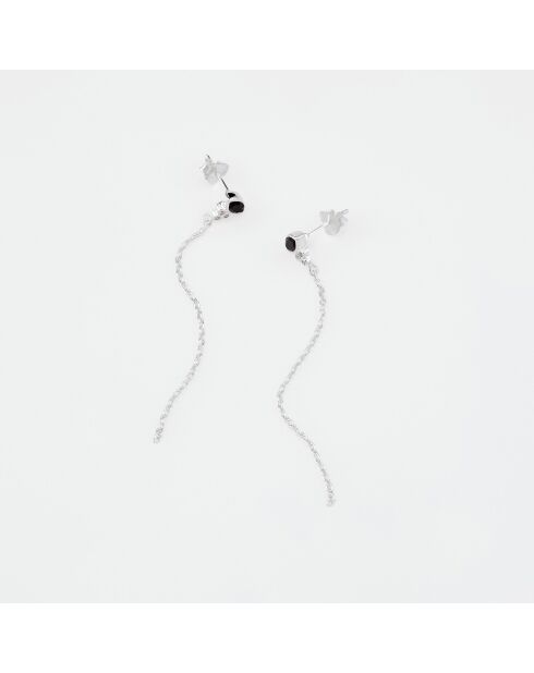 Orecchini in argento Mahalia Black Onyx