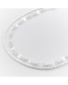 Silberarmband mit Doppelkette