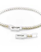 Groene tennisarmband van gerhodineerd zilver