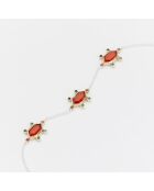 Bracciale in argento e ottone Soline Orange Corniola e ossido di zirconio