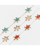 Bracciale in argento e ottone Soline Orange Corniola e ossido di zirconio