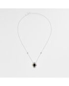 Collier en argent pendentif pierre