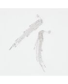 Lange hangende zilveren oorbellen