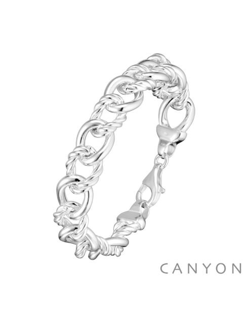 Silberarmband mit verdrehter Kette