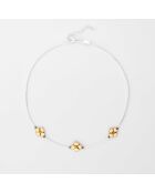 Zilveren halsketting met bloemenhanger