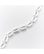 Silberarmband mit rechteckiger Gliederkette
