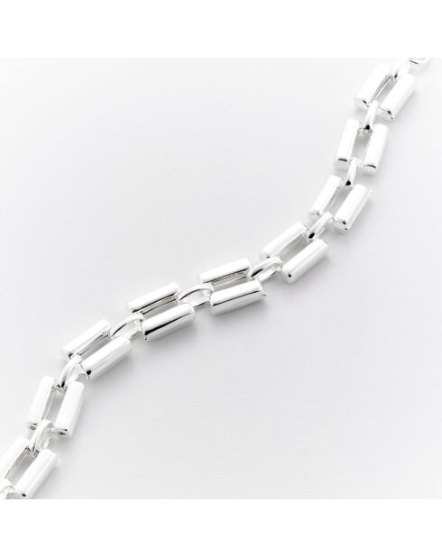 Silberarmband mit rechteckiger Gliederkette