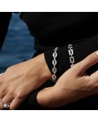 Silberarmband mit rechteckiger Gliederkette