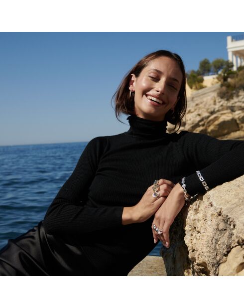 Silberarmband mit rechteckiger Gliederkette