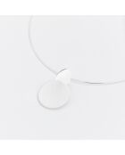 Zilveren halsketting met schijfhanger