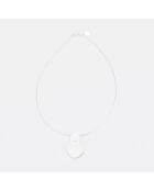 Zilveren halsketting met schijfhanger