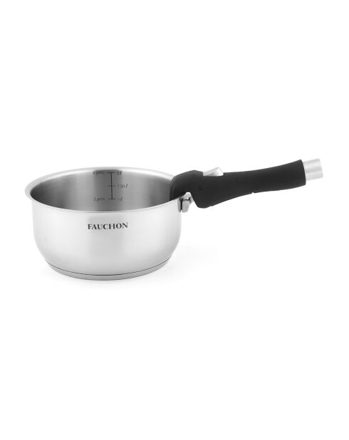 Batterie de cuisine amovible inox 18/8 induction - 7 pièces