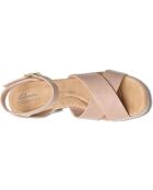 Sandalias Nerisa Pearl de piel beige - Tacón de 7,5 cm