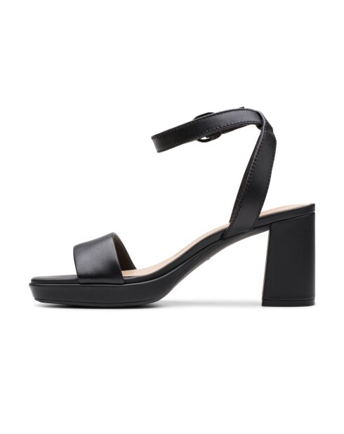 Sandalias Ambyrlyn Bay de piel negras - tacón de 7,5 cm