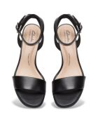 Sandalias Ambyrlyn Bay de piel negras - tacón de 7,5 cm