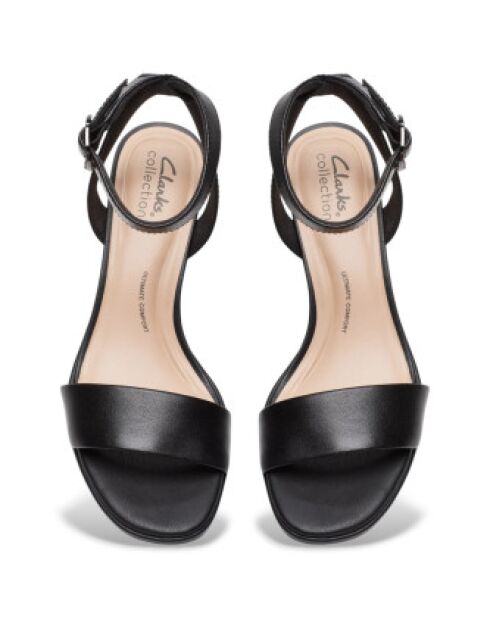 Sandalias Ambyrlyn Bay de piel negras - tacón de 7,5 cm