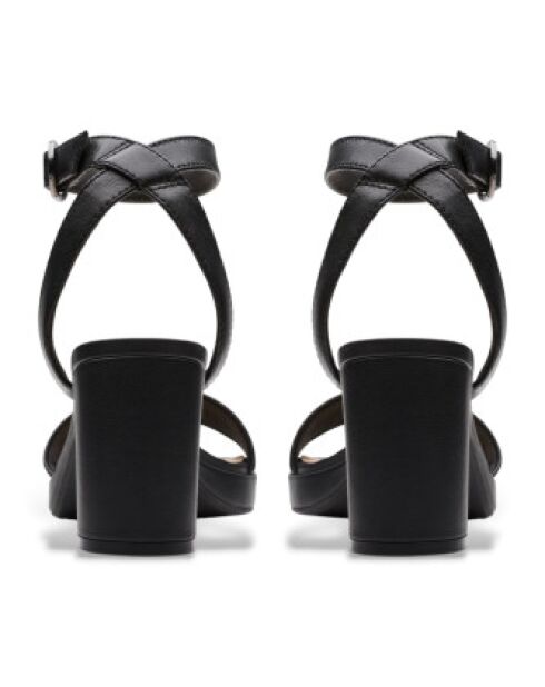 Sandalias Ambyrlyn Bay de piel negras - tacón de 7,5 cm