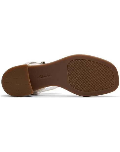 Sandales Jaylan Ray en cuir blanc cassé - Talon 5cm