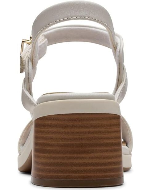 Sandales Jaylan Ray en cuir blanc cassé - Talon 5cm