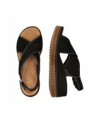 Sandalias Kassanda Step Nobuck negras - tacón de 6,5 cm