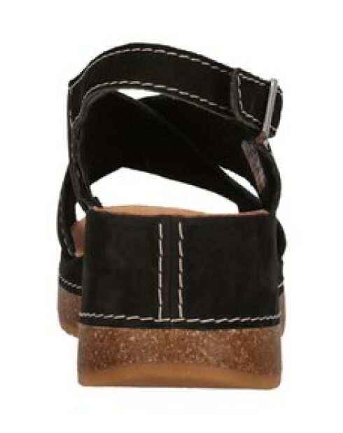 Sandalias Kassanda Step Nobuck negras - tacón de 6,5 cm