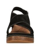 Sandalias Kassanda Step Nobuck negras - tacón de 6,5 cm