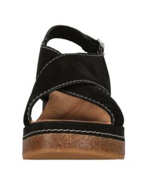 Sandalias Kassanda Step Nobuck negras - tacón de 6,5 cm