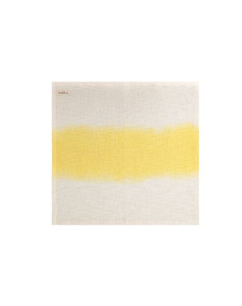 Tiefgefärbte gelbe Mini-Tischdecke aus Baumwolle - 100x100 cm