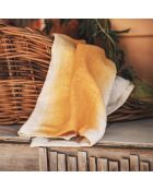 Tiefgefärbte orange Mini-Tischdecke aus Baumwolle - 100x100 cm