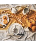 Tiefgefärbte orange Mini-Tischdecke aus Baumwolle - 100x100 cm