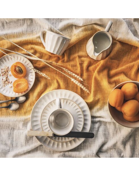 Donkergekleurd oranje katoenen minitafelkleed - 100x100 cm