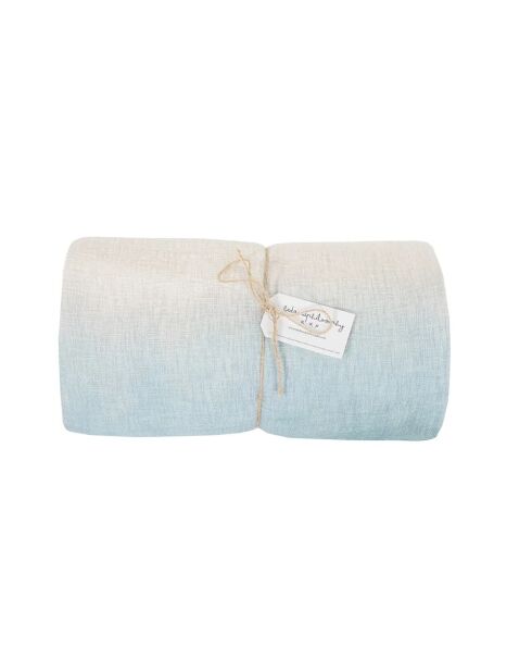 Groot rechthoekig tafelkleed met diep gekleurd blauw patroon - 300x200 cm