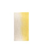 Lot de 4 serviettes de table deep dye jaune/blanc - 45x45 cm