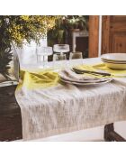 Lot de 4 serviettes de table deep dye jaune/blanc - 45x45 cm