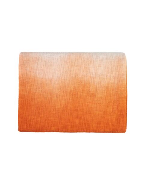 Tiefgefärbte orange Mini-Tischdecke aus Baumwolle - 100x100 cm