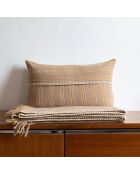 Beiges Wollkissen - 40 x 60 x 10 cm