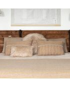 Beiges Wollkissen - 40 x 60 x 10 cm