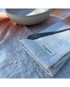 Lot de 4 serviettes de table deep dye mandarine - 45x45 cm