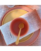 Lot de 4 serviettes de table deep dye mandarine - 45x45 cm