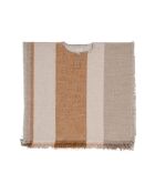 Poncho corto beige di ispirazione americana - 72 cm