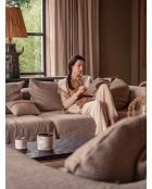 Poncho corto beige di ispirazione americana - 72 cm