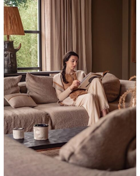 Beige korte poncho in Amerikaanse stijl - 72 cm