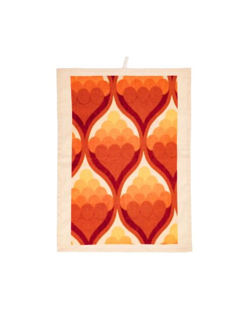 Torchon en lin et coton muscade - 50x70 cm