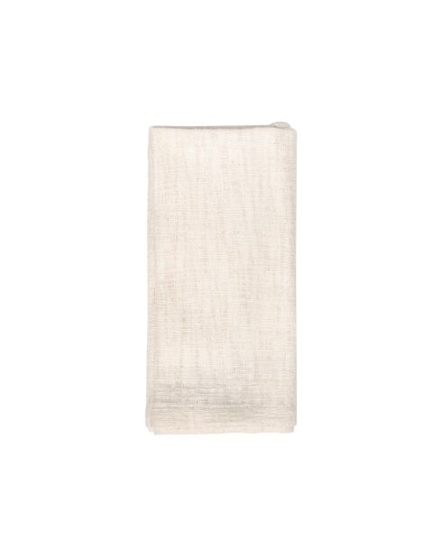 Lot de 4 serviettes de table deep dye écrues - 45x45 cm