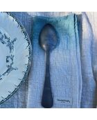 Lot de 4 serviettes de table deep dye bleues - 45x45 cm