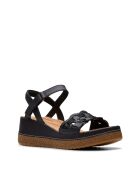 Sandalias Kassanda Bar de piel negra - Tacón de 6,5 cm