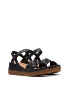 Sandalias Kassanda Bar de piel negra - Tacón de 6,5 cm