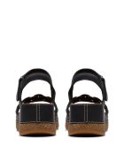 Sandalias Kassanda Bar de piel negra - Tacón de 6,5 cm