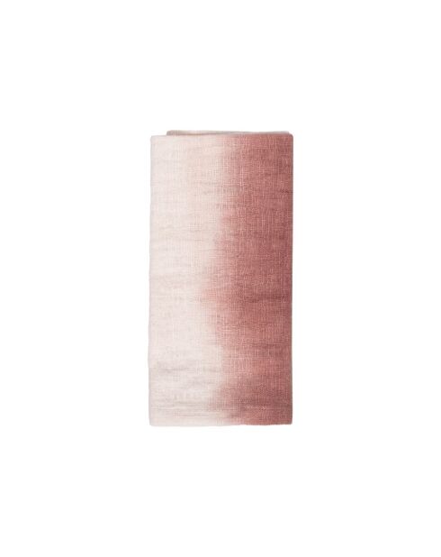 Lot de 4 serviettes de table deep dye rose/blanc - 45x45 cm